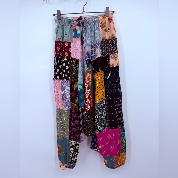Pants - Boho Patchwork Wide Leg Pants Made in India Size Medium